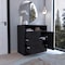 Tuhome Omaha Dresser Multi-Storage Compact Unit with Spacious 3 Drawers and Cabinet-Black CLW9091 - alternate 5